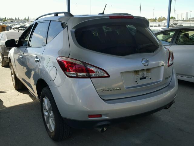 JN8AZ1MW6DW314743 - 2013 NISSAN MURANO S SILVER photo 3