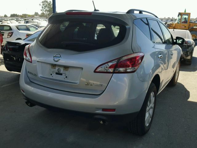 JN8AZ1MW6DW314743 - 2013 NISSAN MURANO S SILVER photo 4