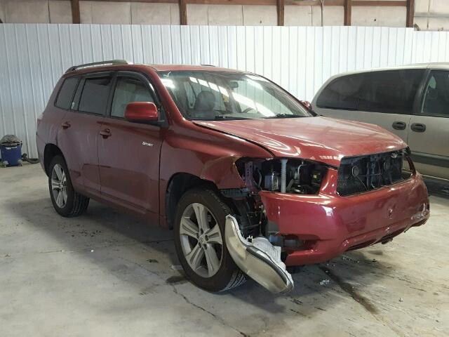 JTEDS43A482004944 - 2008 TOYOTA HIGHLANDER MAROON photo 1