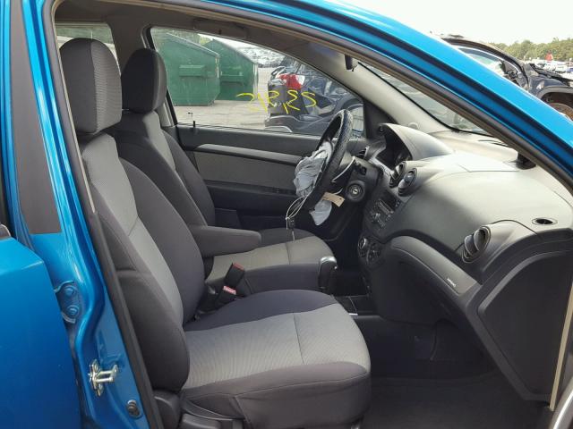 KL1TD66EX9B651068 - 2009 CHEVROLET AVEO LS BLUE photo 5