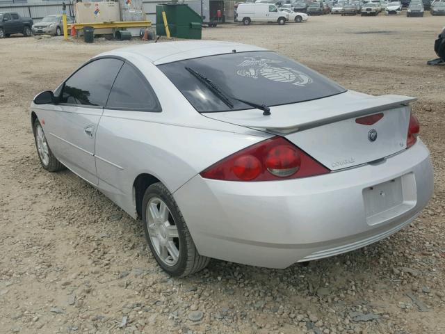 1ZWFT61L315626796 - 2001 MERCURY COUGAR V6 SILVER photo 3