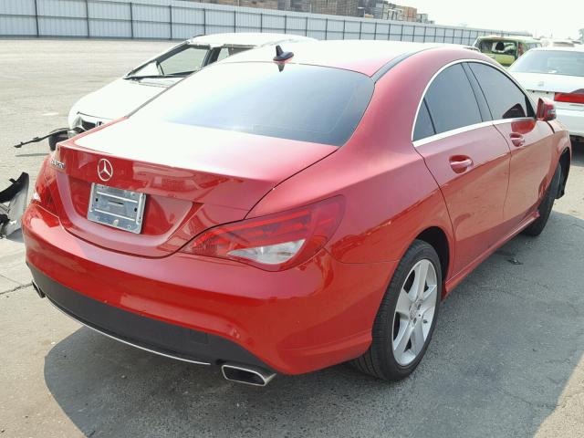 WDDSJ4EB7GN313010 - 2016 MERCEDES-BENZ CLA 250 RED photo 4