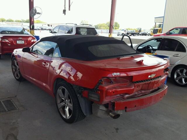 2G1FK3DJ1B9200699 - 2011 CHEVROLET CAMARO 2SS RED photo 3