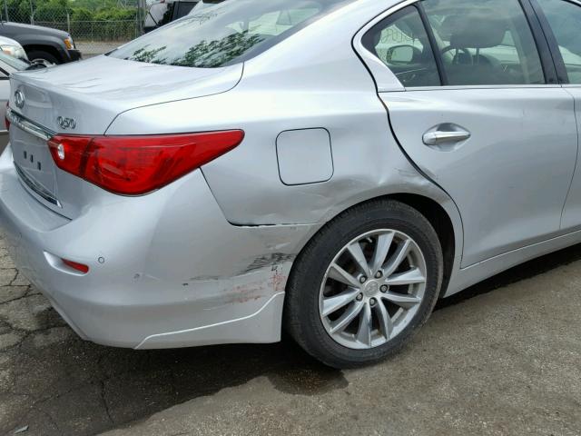 JN1BV7AR5EM704116 - 2014 INFINITI Q50 BASE SILVER photo 9