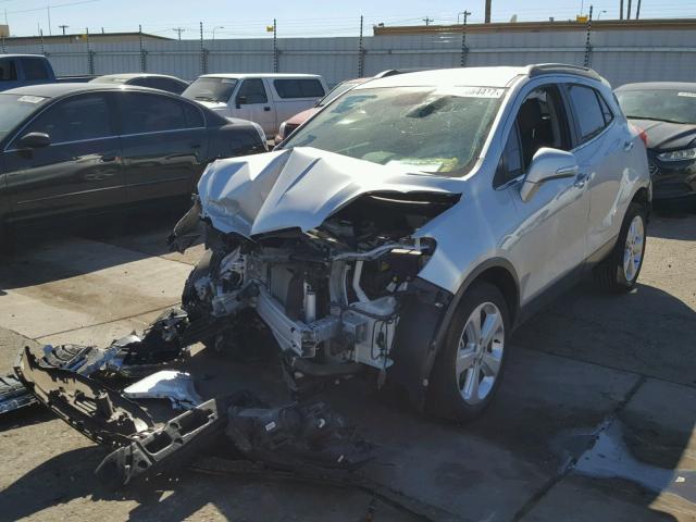 KL4CJASB0GB665018 - 2016 BUICK ENCORE SILVER photo 2