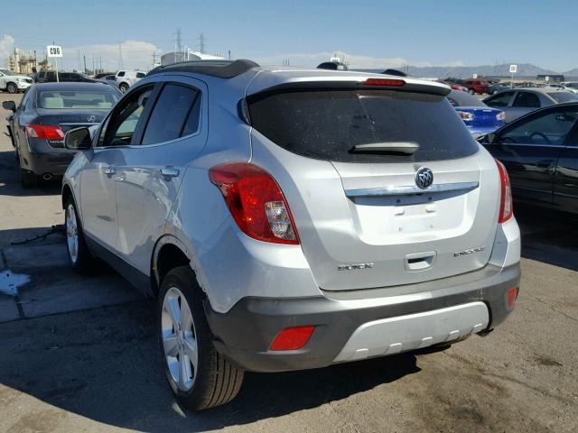 KL4CJASB0GB665018 - 2016 BUICK ENCORE SILVER photo 3