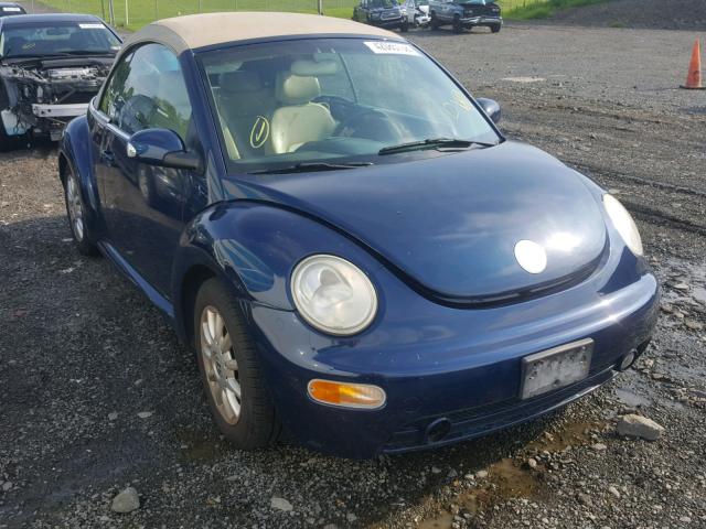 3VWCM31Y84M329763 - 2004 VOLKSWAGEN NEW BEETLE BLUE photo 1