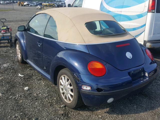 3VWCM31Y84M329763 - 2004 VOLKSWAGEN NEW BEETLE 蓝色 照片 3
