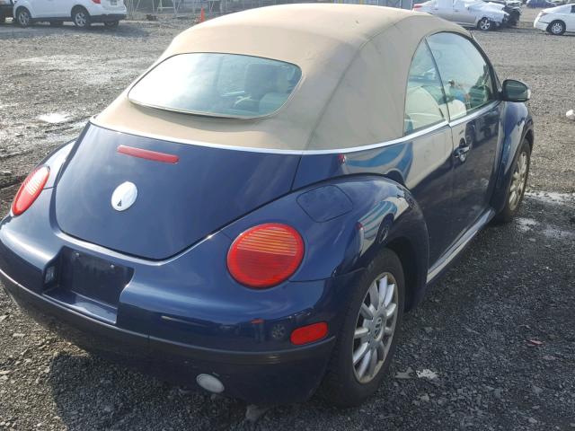 3VWCM31Y84M329763 - 2004 VOLKSWAGEN NEW BEETLE BLUE photo 4