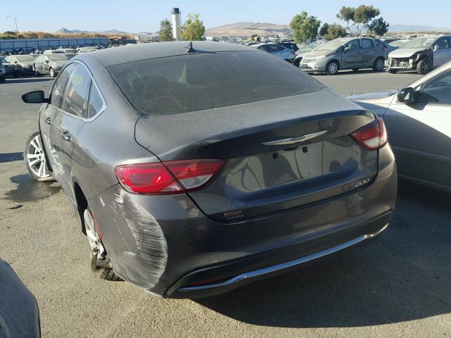 1C3CCCAB1FN641504 - 2015 CHRYSLER 200 LIMITE GRAY photo 3