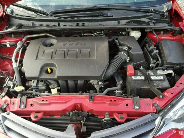 2T1BURHE8FC464749 - 2015 TOYOTA COROLLA RED photo 7