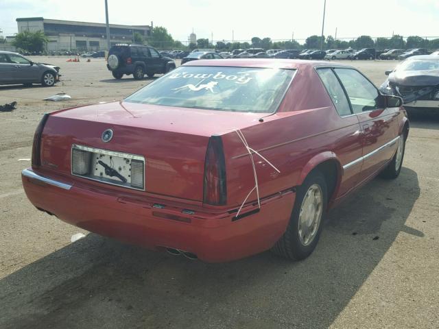 1G6EL12Y7VU601432 - 1997 CADILLAC ELDORADO RED photo 4