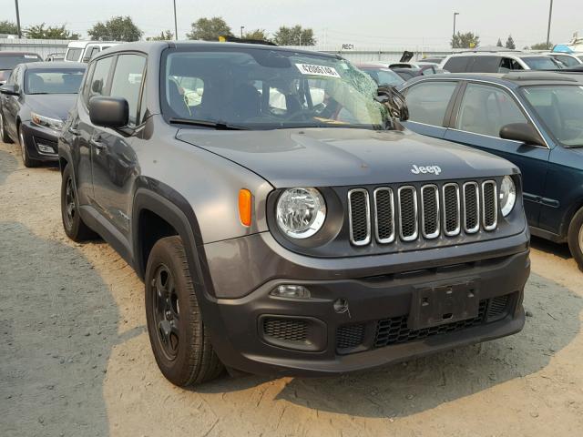 ZACCJAATXGPE34200 - 2016 JEEP RENEGADE S GRAY photo 1