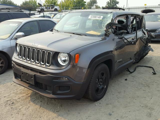 ZACCJAATXGPE34200 - 2016 JEEP RENEGADE S GRAY photo 2