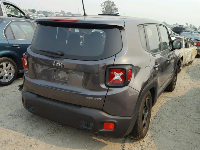 ZACCJAATXGPE34200 - 2016 JEEP RENEGADE S GRAY photo 4