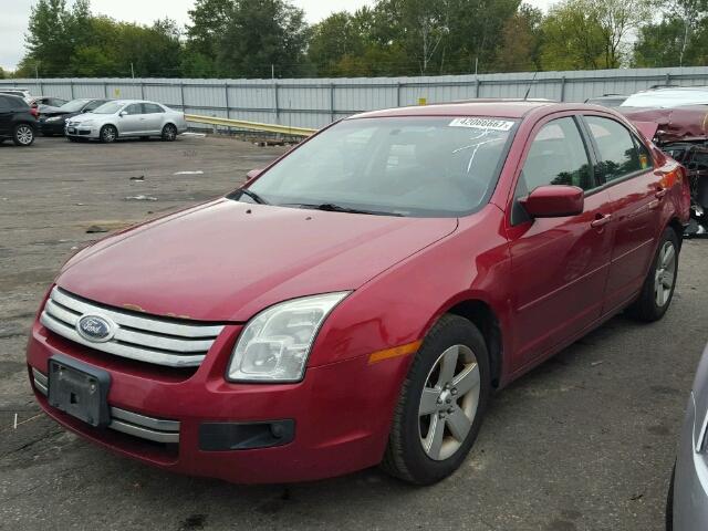 3FAHP07Z48R173329 - 2008 FORD FUSION RED photo 2