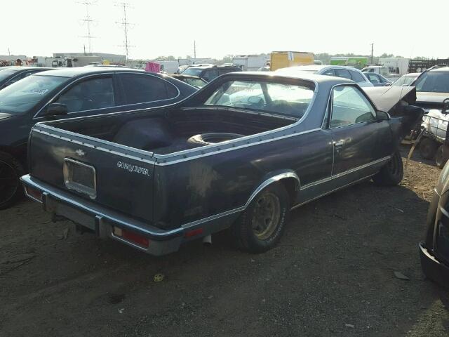 3GCCW80H3GS900801 - 1986 CHEVROLET EL CAMINO BLUE photo 4