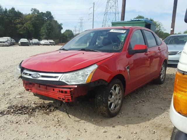 1FAHP35N68W185173 - 2008 FORD FOCUS RED photo 2