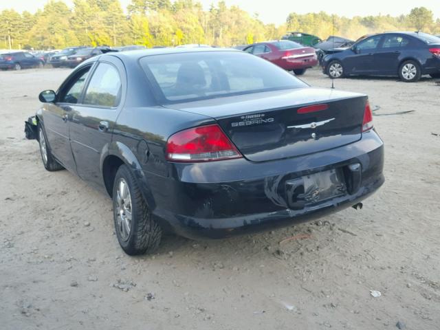 1C3EL46X05N662457 - 2005 CHRYSLER SEBRING BLACK photo 3