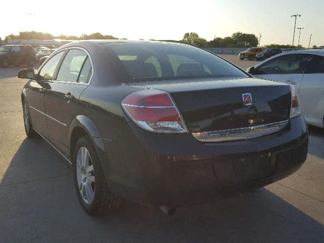 1G8ZS57N08F295829 - 2008 SATURN AURA XE BLACK photo 3