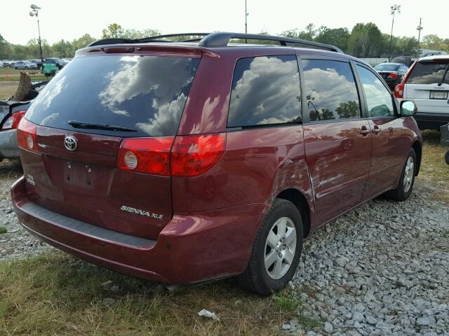 5TDZK22C28S220284 - 2008 TOYOTA SIENNA MAROON photo 4