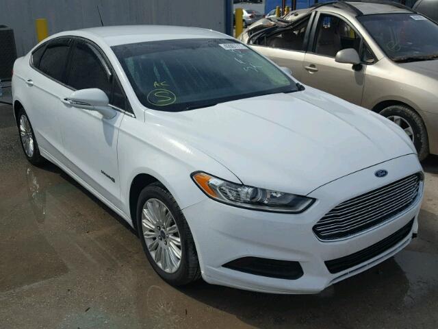 3FA6P0LU3ER198932 - 2014 FORD FUSION WHITE photo 1