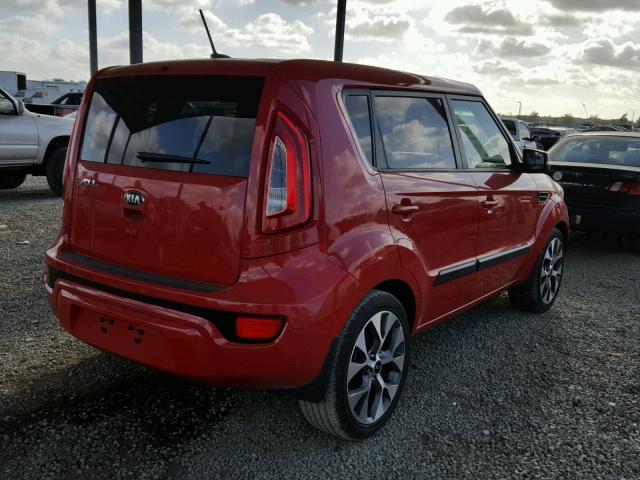 KNDJT2A61D7598655 - 2013 KIA SOUL RED photo 4