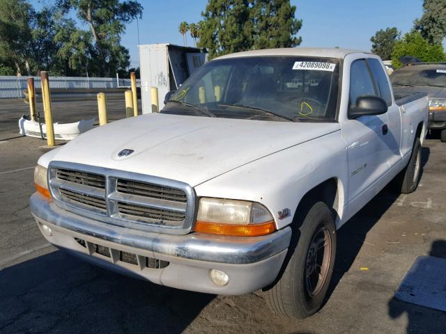 1B7GL22Y2XS121504 - 1999 DODGE DAKOTA WHITE photo 2