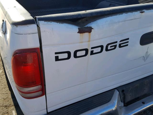 1B7GL22Y2XS121504 - 1999 DODGE DAKOTA WHITE photo 9