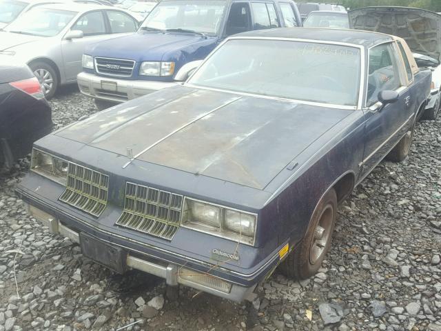 1G3AM47A6CM592662 - 1982 OLDSMOBILE CUTLASS SU BLUE photo 2