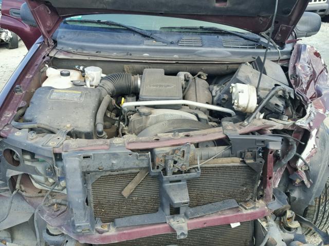 1GNDS13S262233039 - 2006 CHEVROLET TRAILBLAZE BURGUNDY photo 7