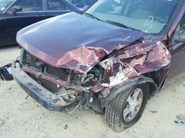 1GNDS13S262233039 - 2006 CHEVROLET TRAILBLAZE BURGUNDY photo 9