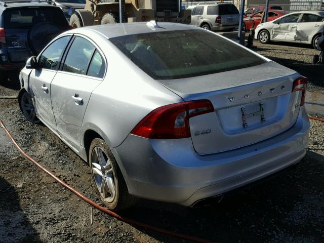 YV1612FS5E2278796 - 2014 VOLVO S60 SILVER photo 3