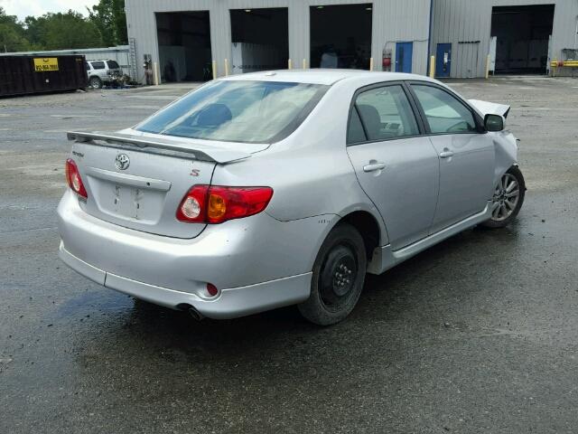 2T1BU4EE1AC480081 - 2010 TOYOTA COROLLA SILVER photo 4