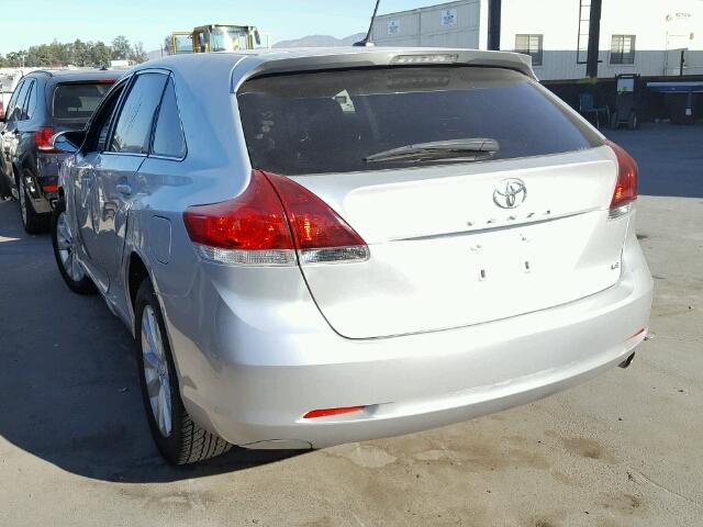 4T3ZA3BB7EU088939 - 2014 TOYOTA VENZA LE SILVER photo 3