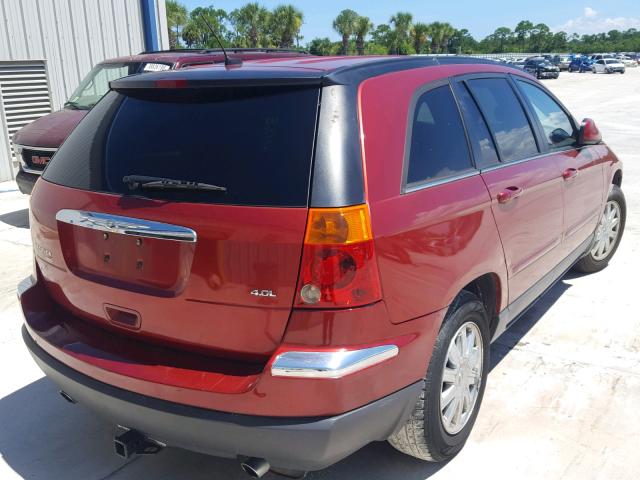 2A8GM68X57R246980 - 2007 CHRYSLER PACIFICA T RED photo 4