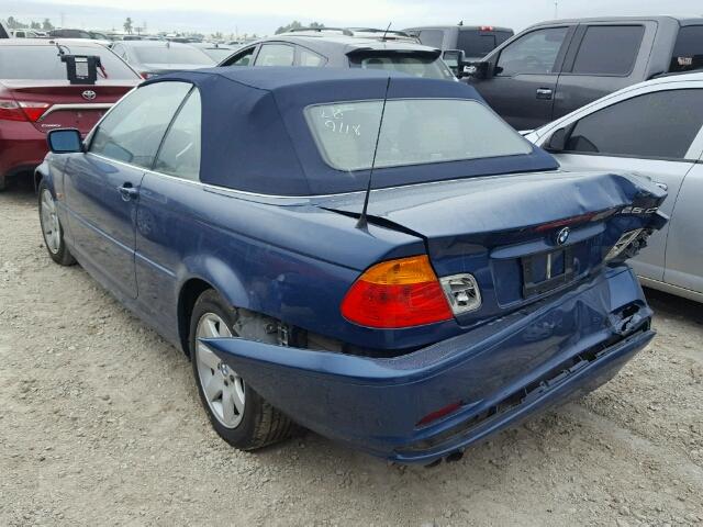 WBABS33422PG84644 - 2002 BMW 325 BLUE photo 3