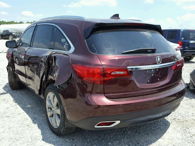 5FRYD3H93GB011175 - 2016 ACURA MDX ADVANC 紫色 照片 3