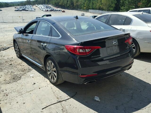 5NPE34AF8FH091263 - 2015 HYUNDAI SONATA BLACK photo 3