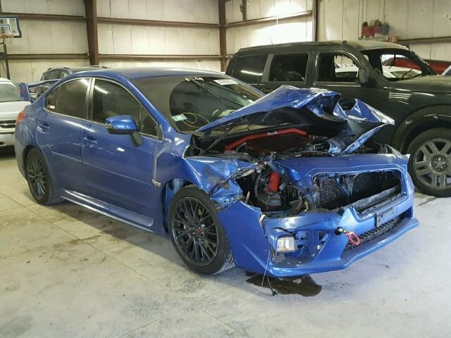 JF1VA2P67F9831837 - 2015 SUBARU WRX STI BLUE photo 1