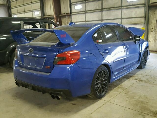 JF1VA2P67F9831837 - 2015 SUBARU WRX STI BLUE photo 4