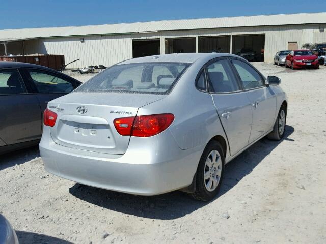 KMHDU46D98U527297 - 2008 HYUNDAI ELANTRA SILVER photo 4