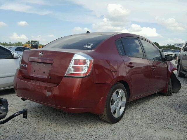 3N1AB61E18L755610 - 2008 NISSAN SENTRA 2.0 RED photo 4