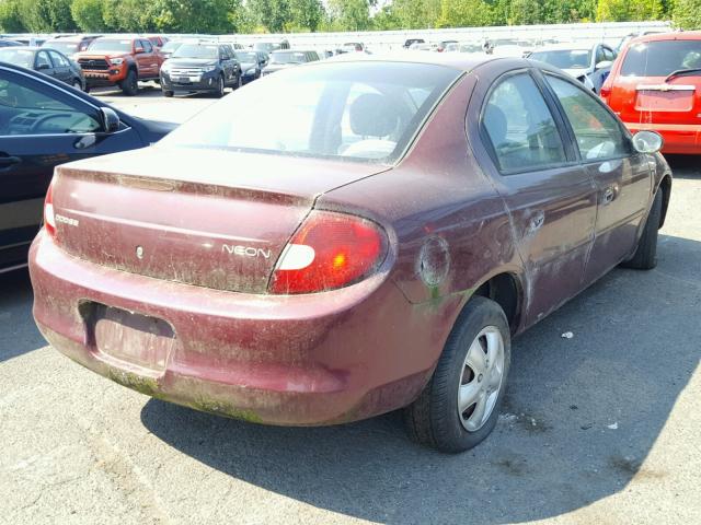 1B3ES26C92D566796 - 2002 DODGE NEON PURPLE photo 4