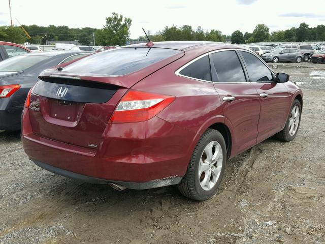 5J6TF2H58AL006999 - 2010 HONDA ACCORD CRO MAROON photo 4