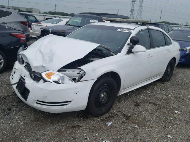 2G1WD5EM1A1239269 - 2010 CHEVROLET IMPALA POL WHITE photo 2