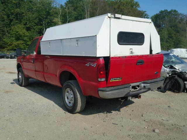 1FTNX21P04EA28768 - 2004 FORD F250 RED photo 3