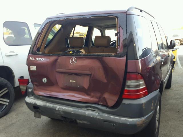 4JGAB54E6WA043595 - 1998 MERCEDES-BENZ ML 320 MAROON photo 4