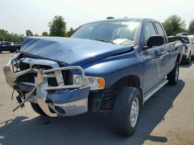 3D7KS28CX5G753864 - 2005 DODGE RAM 2500 S BLUE photo 2