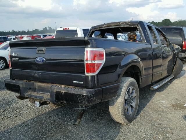 1FTFX1CF0DFC87256 - 2013 FORD F150 SUPER BLACK photo 4